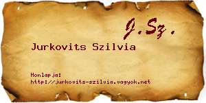 Jurkovits Szilvia névjegykártya